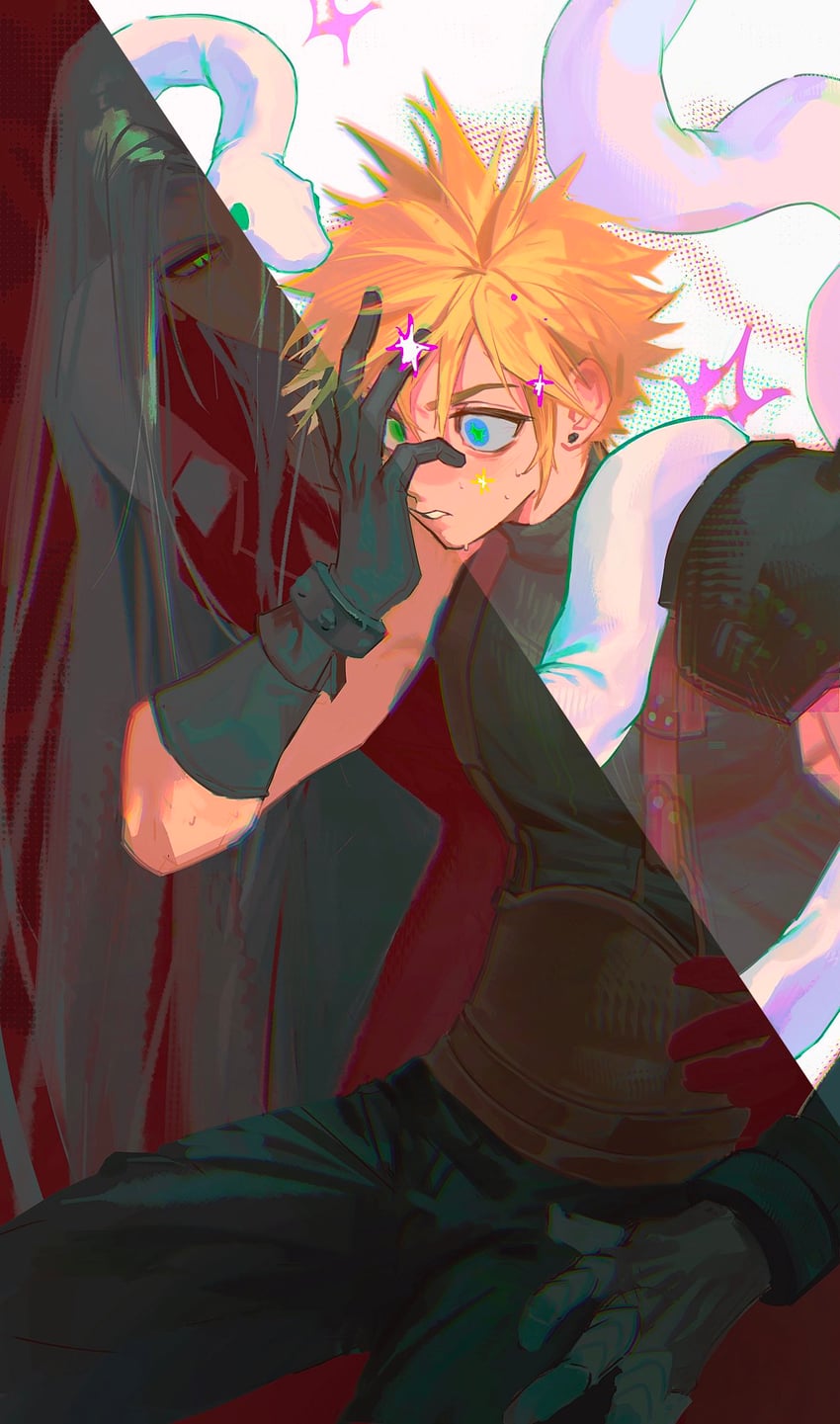 cloud strife and sephiroth (final fantasy and 1 more) drawn by ercqelx8rprduft
