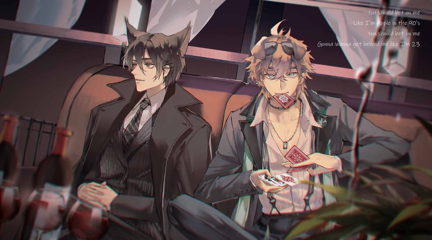 tequila and phantom (arknights and 1 more) drawn by ikag