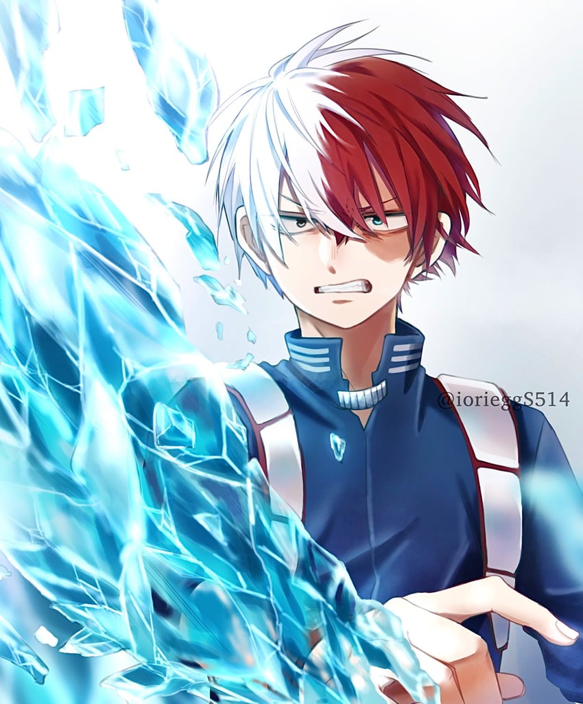 todoroki shoto (boku no hero academia) drawn by iorieggs514