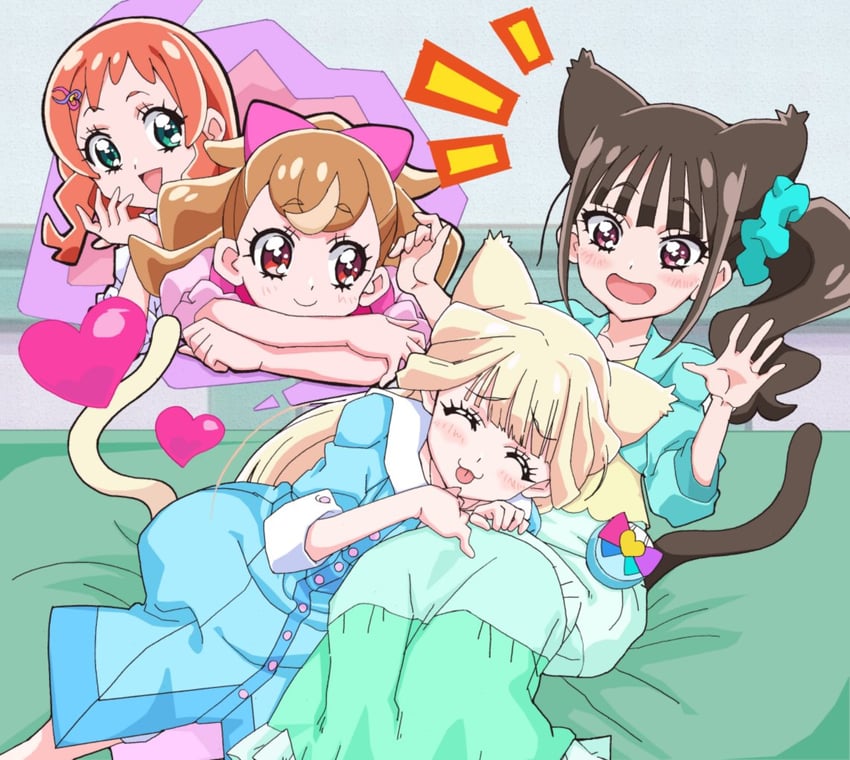 nekoyashiki yuki, inukai komugi, nekoyashiki mayu, and inukai iroha (precure and 1 more) drawn by masaru_(win800)