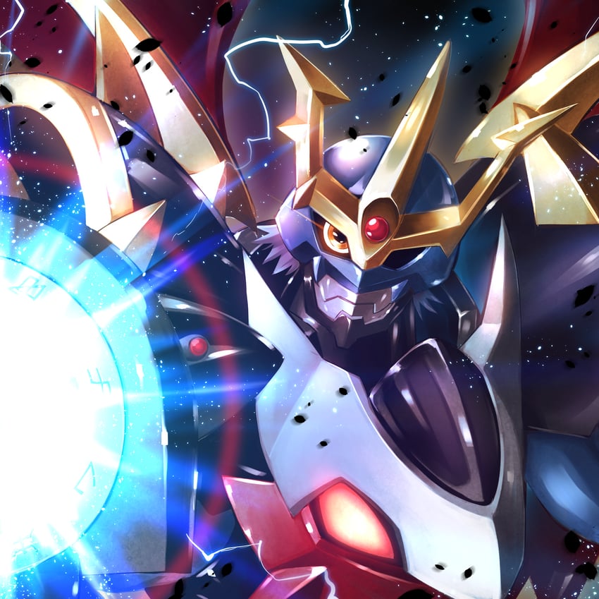 imperialdramon and imperialdramon fighter mode (digimon and 1 more) drawn by sugaaru_(kusyunkun)
