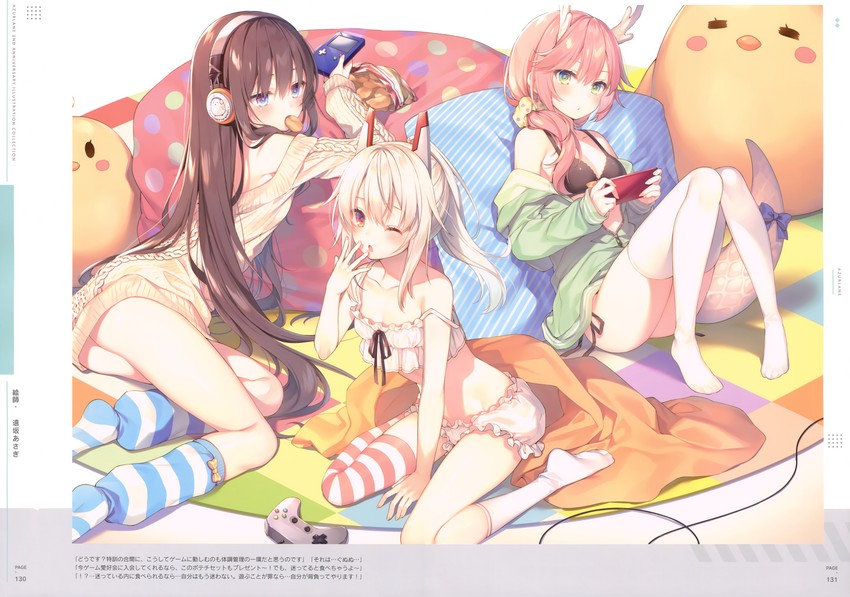 manjuu, ayanami, long island, and ryuujou (azur lane) drawn by toosaka_asagi