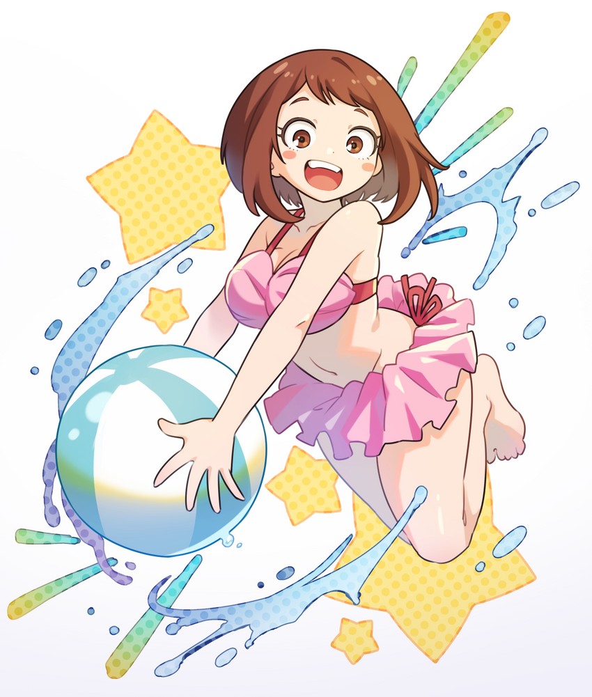 uraraka ochaco (boku no hero academia) drawn by abiko_yuuji