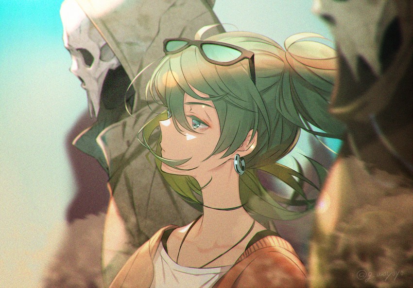 hatsune miku (vocaloid and 1 more) drawn by gin_(oyoyo)