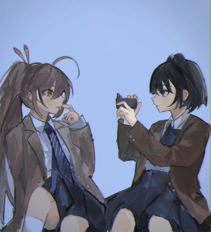 ouro kronii and nanashi mumei (hololive and 1 more) drawn by eimmii