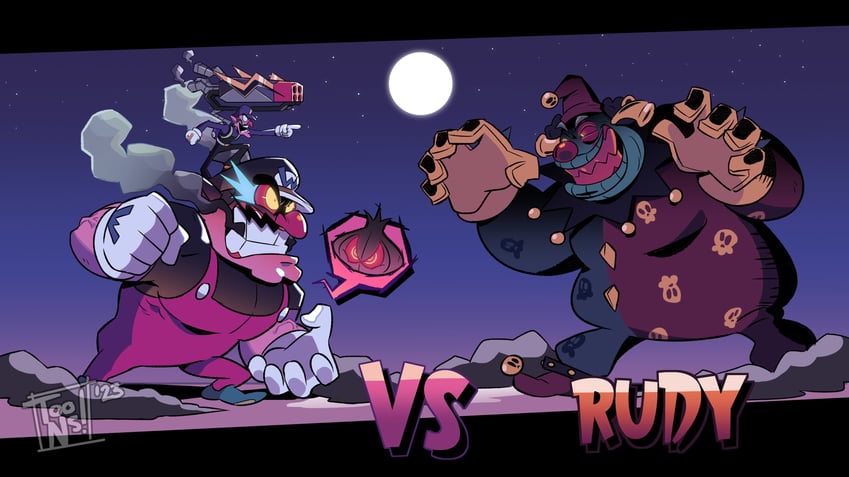 wario, waluigi, and rudy the clown (mario and 2 more) drawn by datoonie