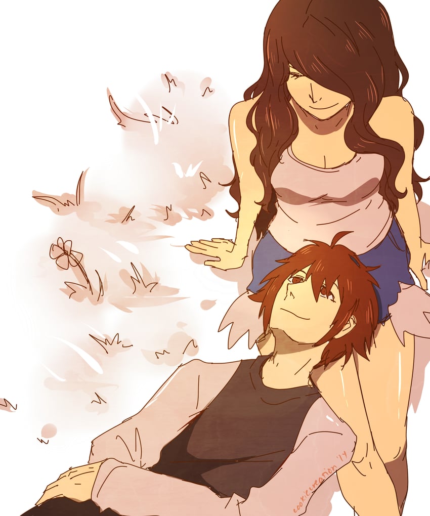 hilda and hilbert (pokemon and 1 more) drawn by cookiesketches