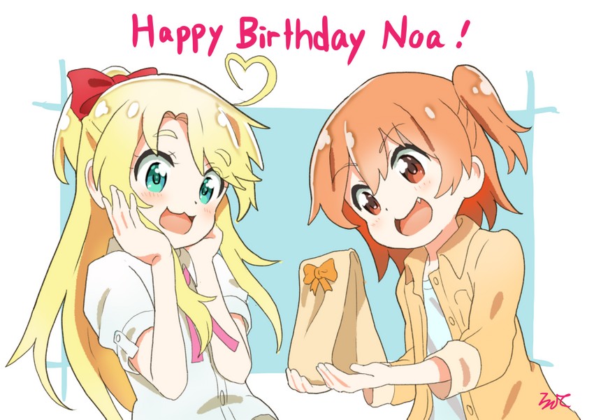 himesaka noa and hoshino hinata (watashi ni tenshi ga maiorita!) drawn by aayh