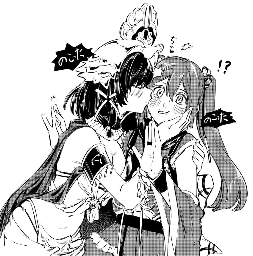 tokime shizuka and ebony (mahou shoujo madoka magica and 1 more) drawn by yukishiro_(hitsuji)