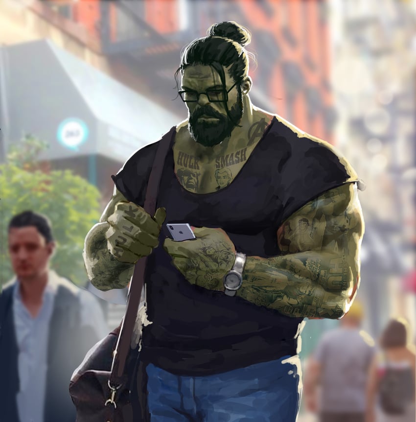 hulk (marvel and 1 more) drawn by erik_bragalyan