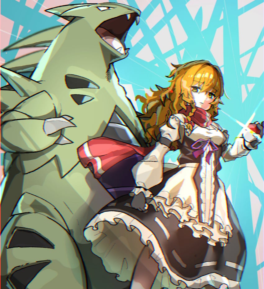 kirisame marisa, mars, and tyranitar (touhou and 2 more) drawn by tirano_tenchou