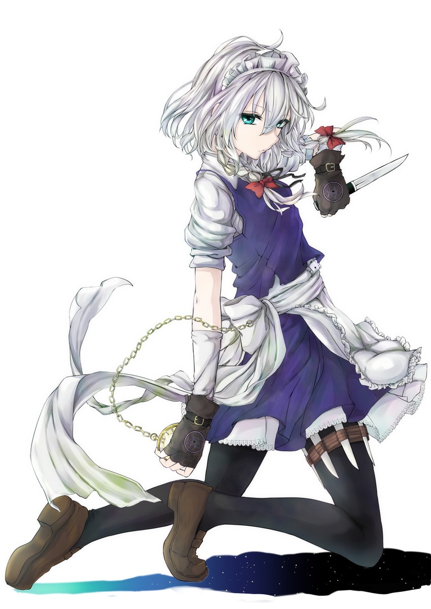 izayoi sakuya (touhou) drawn by pyrethroid_(artist) and ttk_(kirinottk)