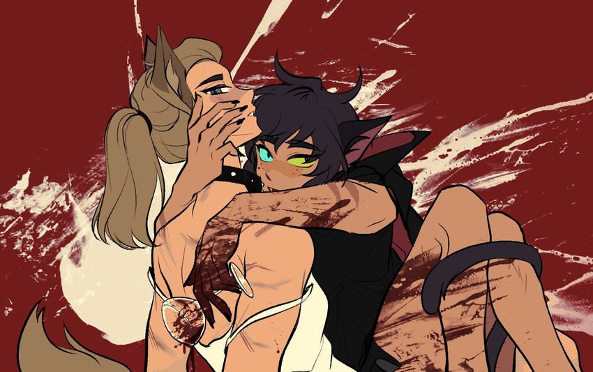 catra and adora (she-ra and the princesses of power and 1 more) drawn by halang_rubsas2