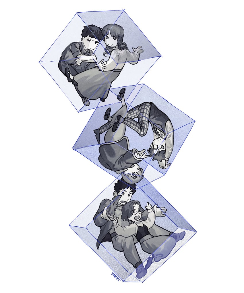 marina, levi, daan, karin, olivia, and 1 more (fear & hunger and 1 more) drawn by hanstrmoft