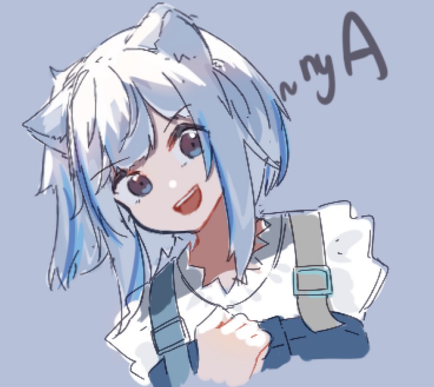 gawr gura (hololive and 1 more) drawn by nuggetkouhai