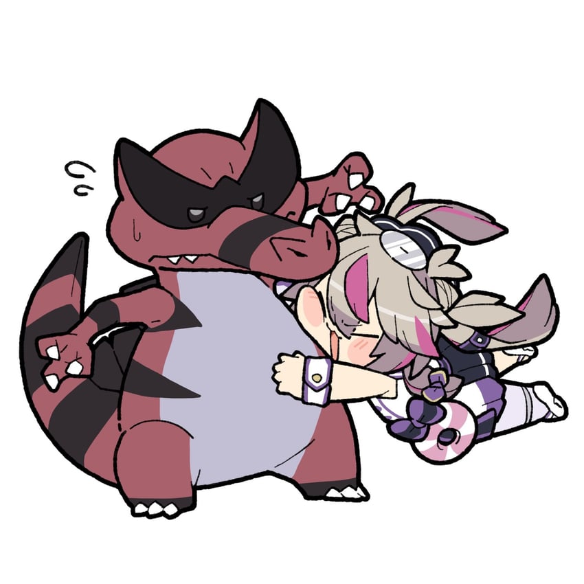 krookodile and kasukabe tsukushi (pokemon and 1 more) drawn by akichi_360