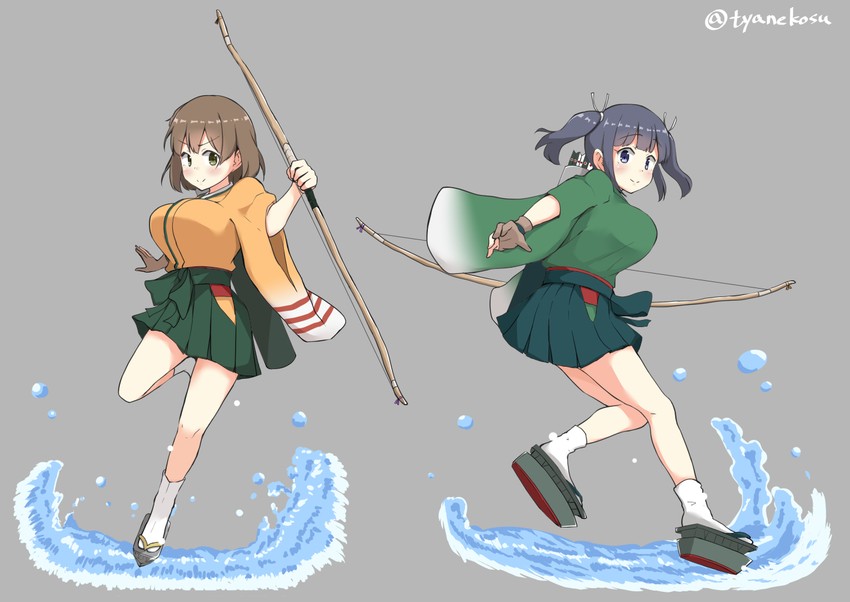 souryuu and hiryuu (kantai collection) drawn by chaa_(korone-ze)