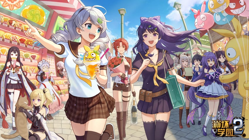 kiana kaslana, raiden mei, fu hua, bronya zaychik, seele vollerei, and 10 more (honkai and 1 more) drawn by yuko666