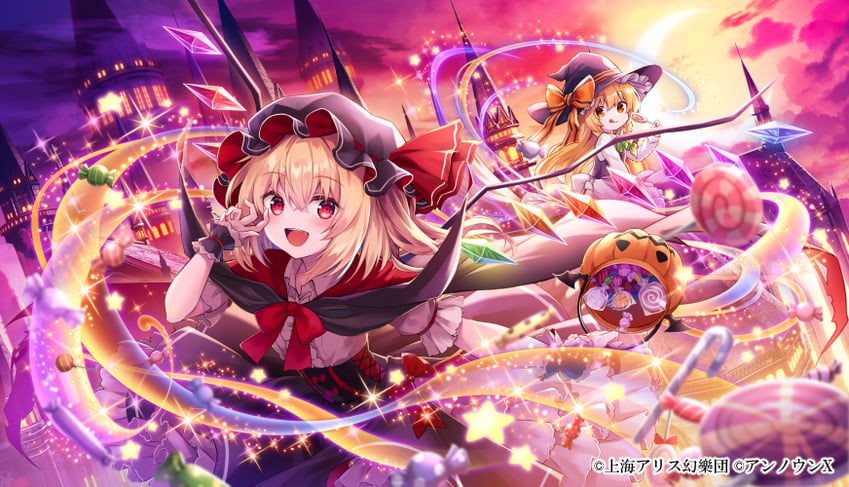 kirisame marisa and flandre scarlet (touhou and 1 more) drawn by kure~pu