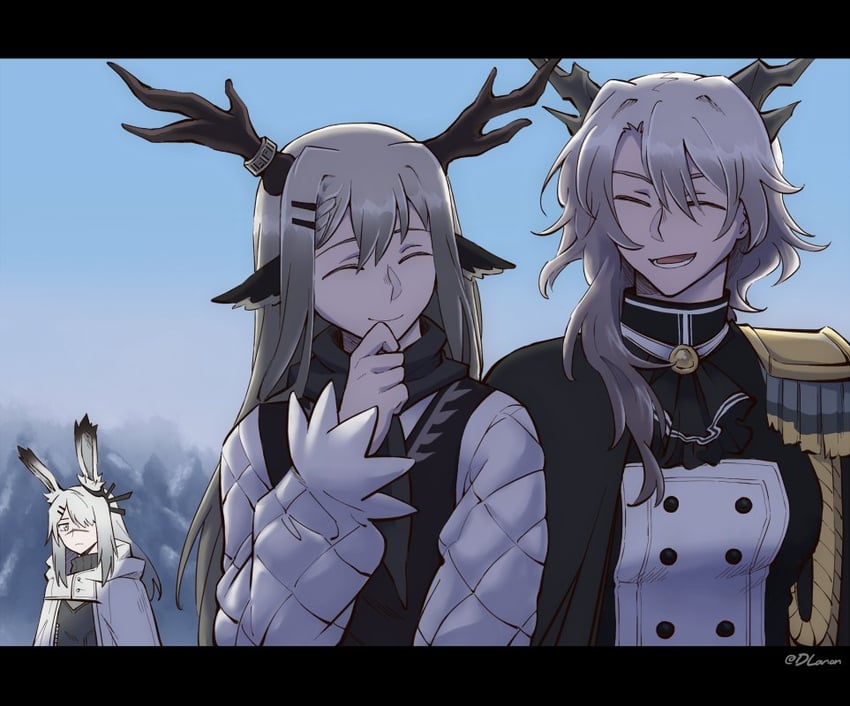 Frostnova talulah alina and talulah the fighter arknights drawn by