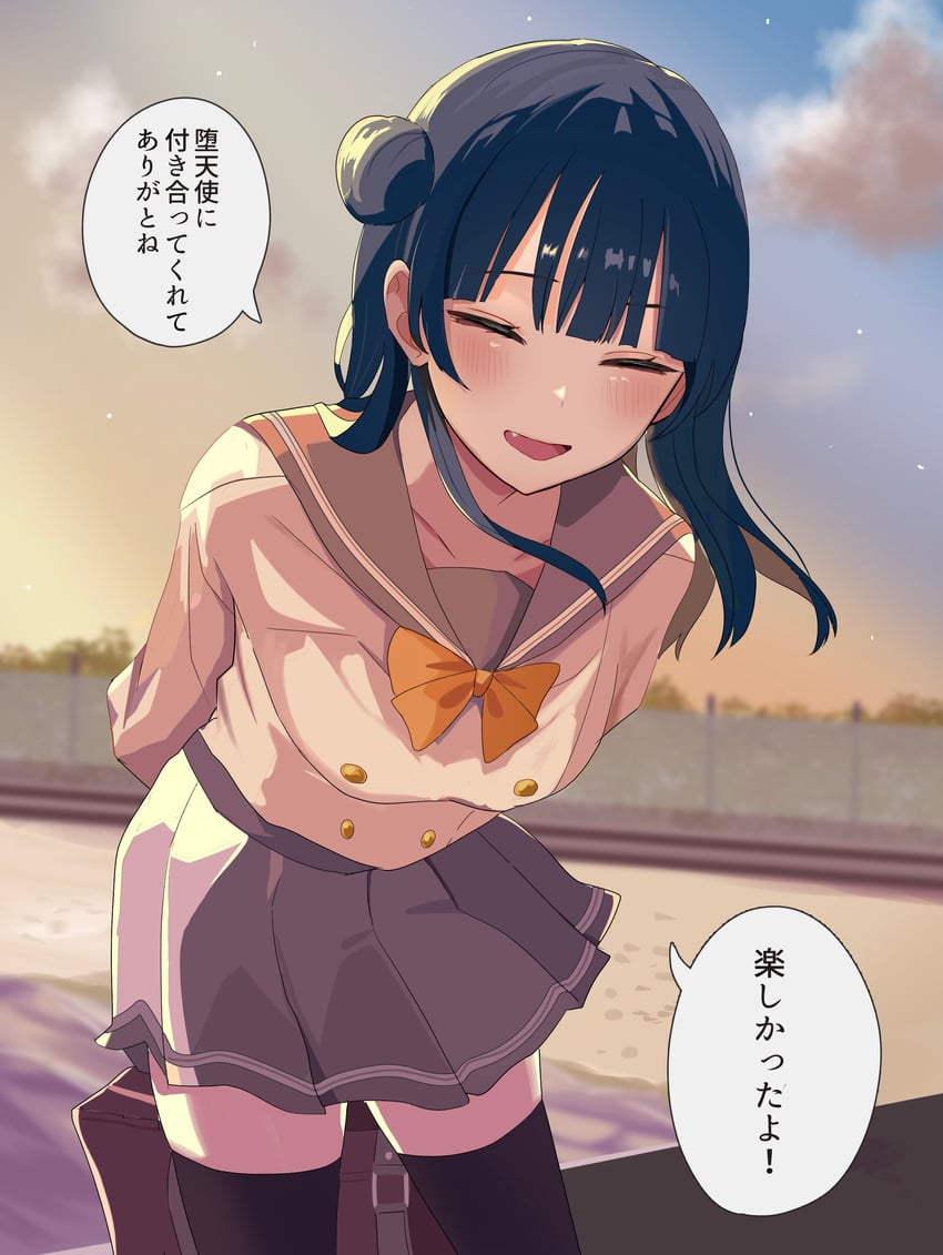 tsushima yoshiko (love live! and 1 more) drawn by sumireneko1231
