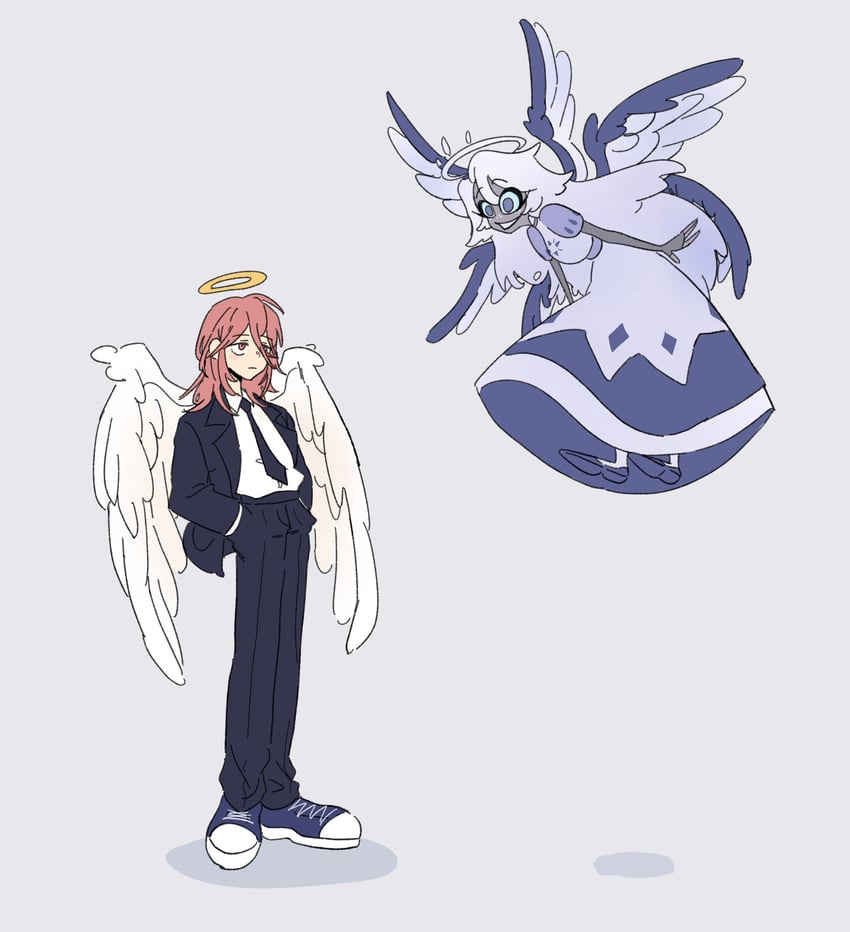 angel devil and emily (chainsaw man and 1 more) drawn by zinzzalife