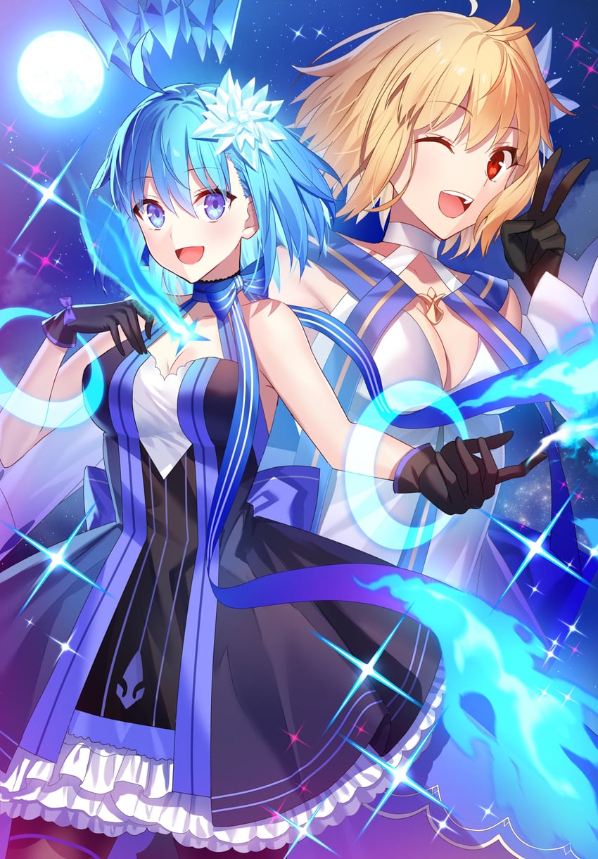 arcueid brunestud, ciel, and star ciel (fate and 1 more) drawn by fuyuki_(neigedhiver)