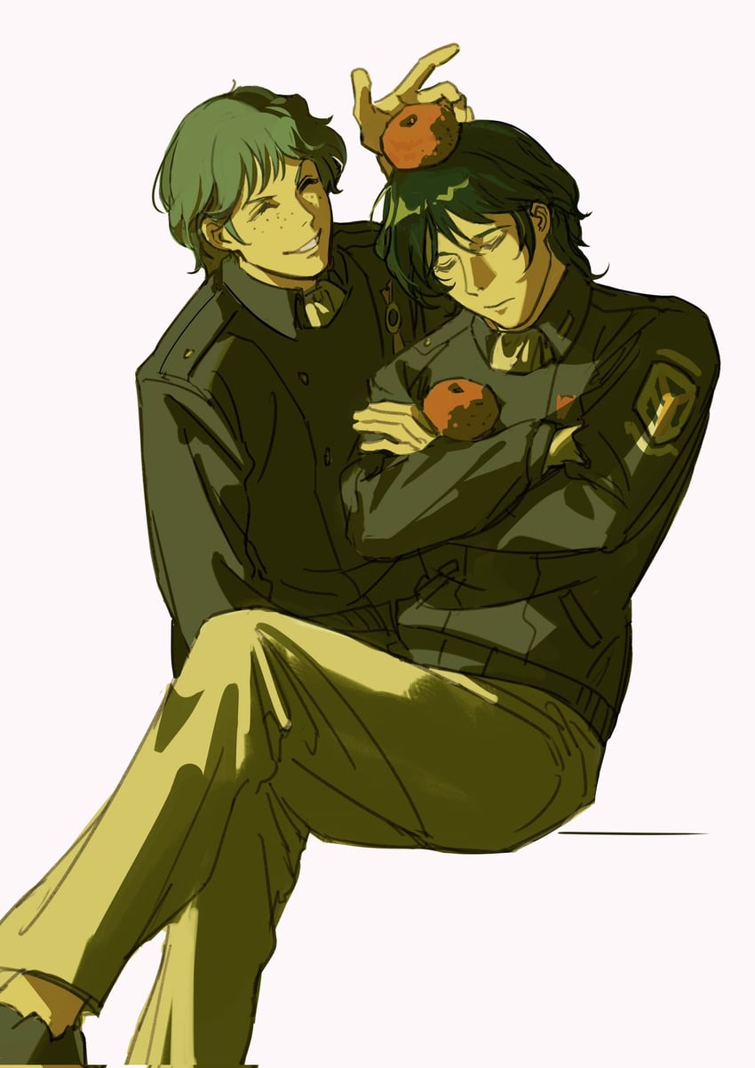 yang wen-li and dusty attenborough (ginga eiyuu densetsu) drawn by erhuazi917