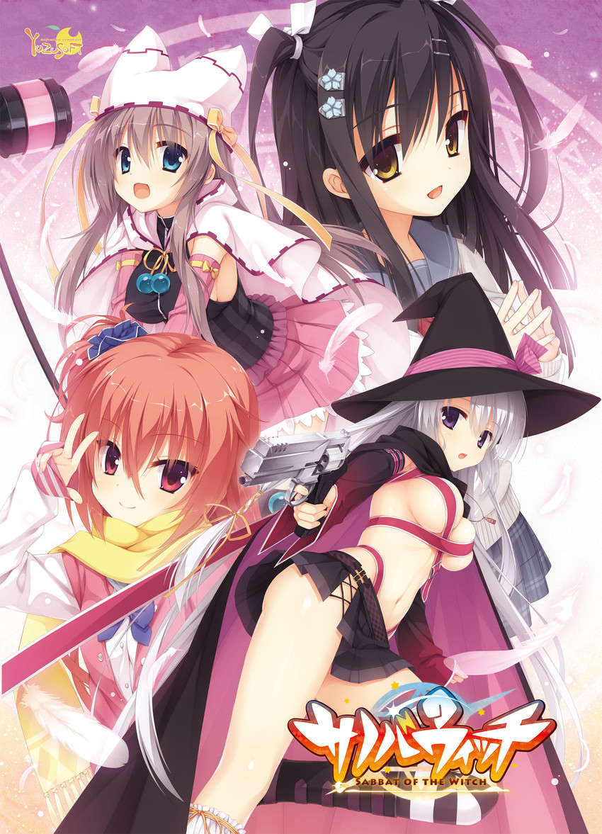 ayachi nene, inaba meguru, shiiba tsumugi, and togakushi touko (sanoba witch and 1 more) drawn by kobuichi and muririn