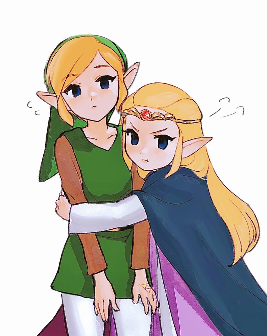 link and princess zelda (the legend of zelda and 1 more) drawn by 756zl