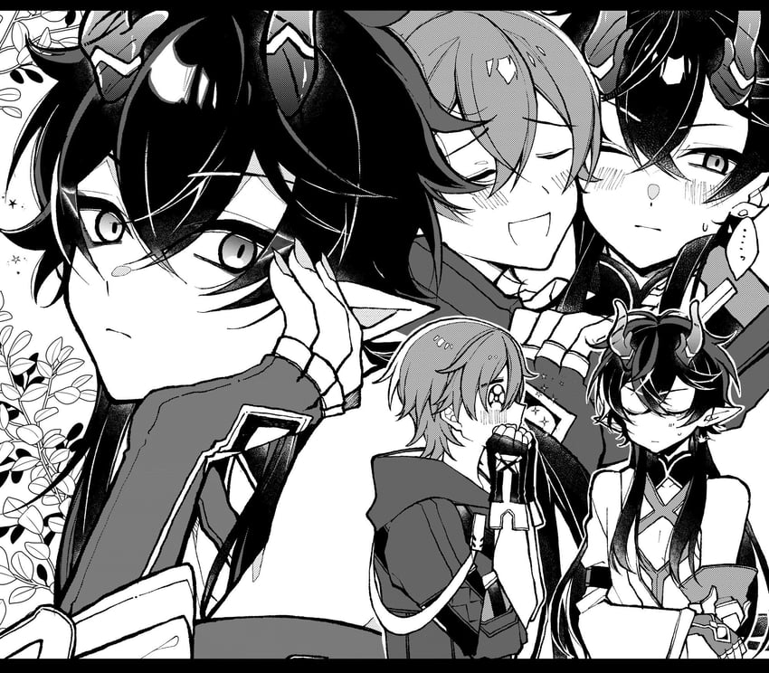 trailblazer, caelus, and dan heng (honkai and 1 more) drawn by susuki