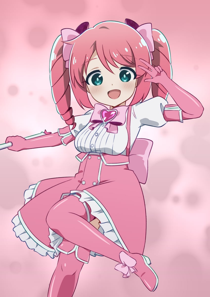 hanabishi haruka and magia magenta (mahou shoujo ni akogarete) drawn by wakata24s