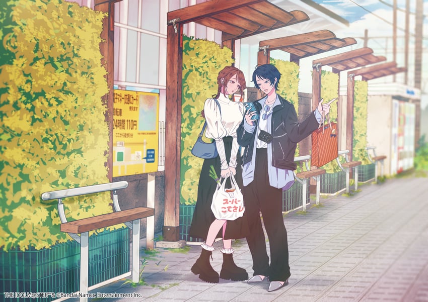 mifune miyu and wakui rumi (idolmaster and 1 more) drawn by ayanee