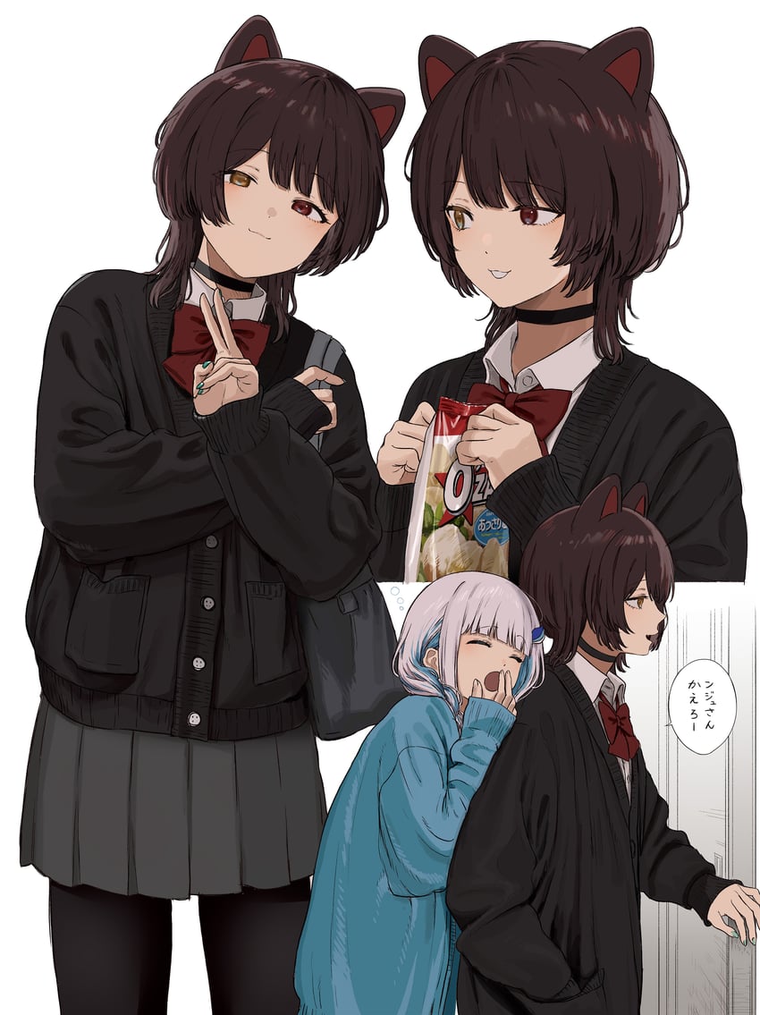 lize helesta and inui toko (nijisanji) drawn by ibuki_(ibuki0118)