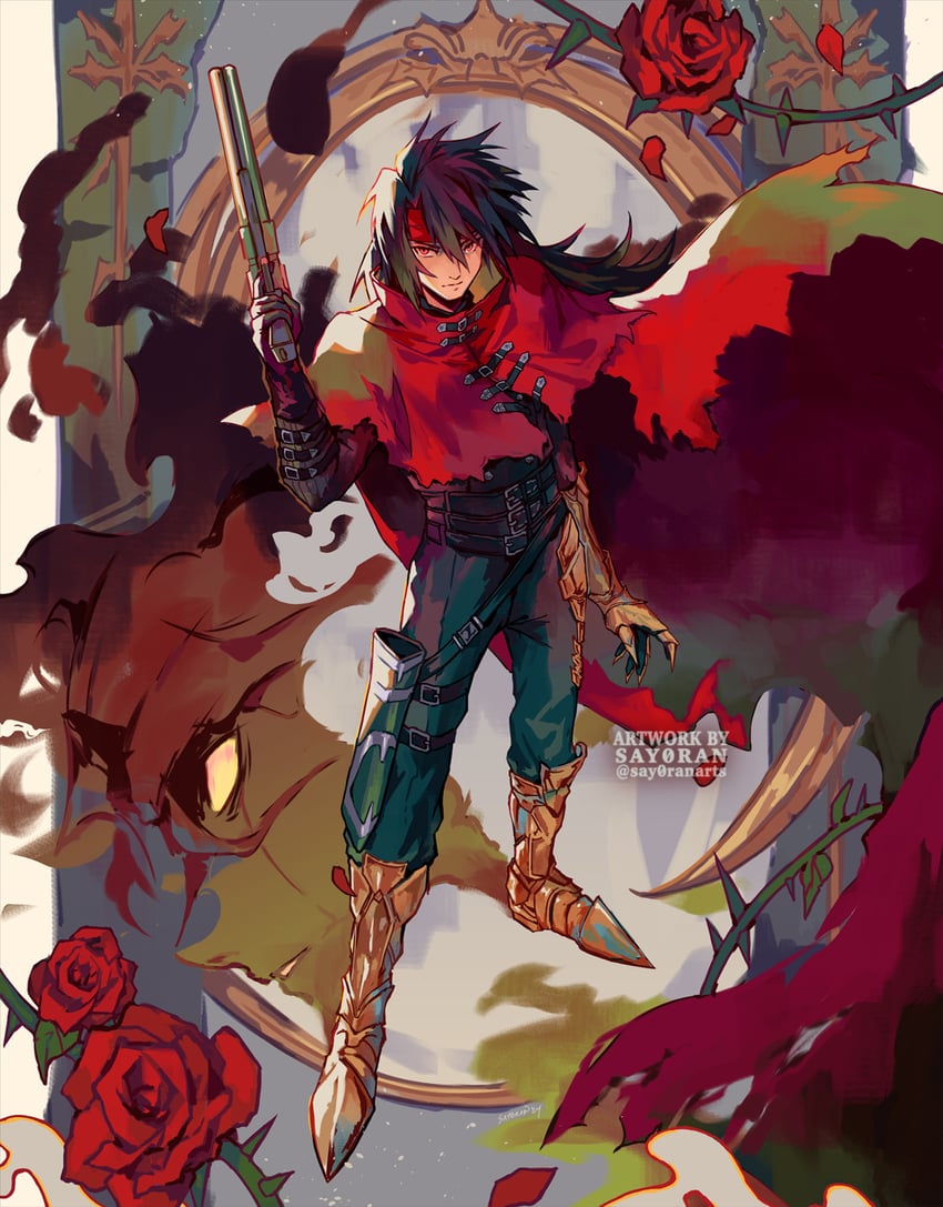 vincent valentine (final fantasy and 2 more) drawn by say0ran