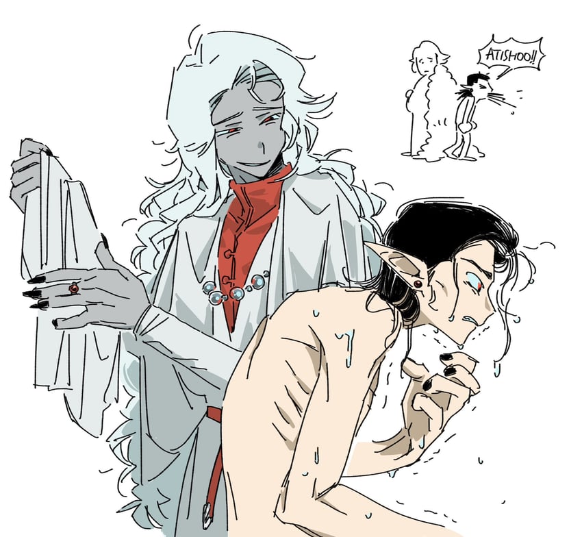 cazador szarr and vellioth (dungeons & dragons and 2 more) drawn by whxqxqaaa!