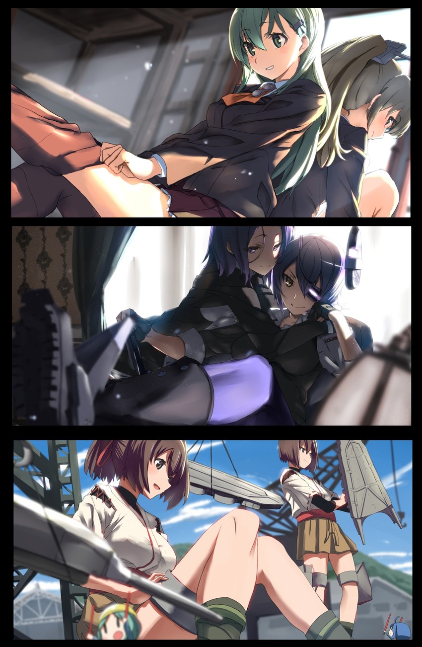 tenryuu, suzuya, tatsuta, fairy, kumano, and 3 more (kantai collection) drawn by tsuuhan