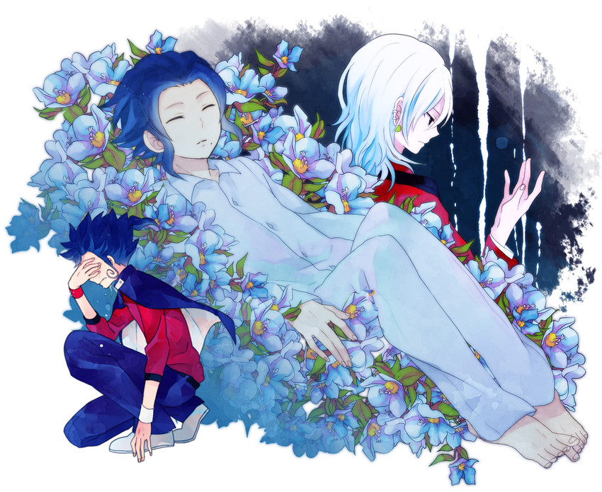 tsurugi kyousuke, gouenji shuuya, and tsurugi yuuichi (inazuma eleven and 1 more) drawn by ono_(0_no)