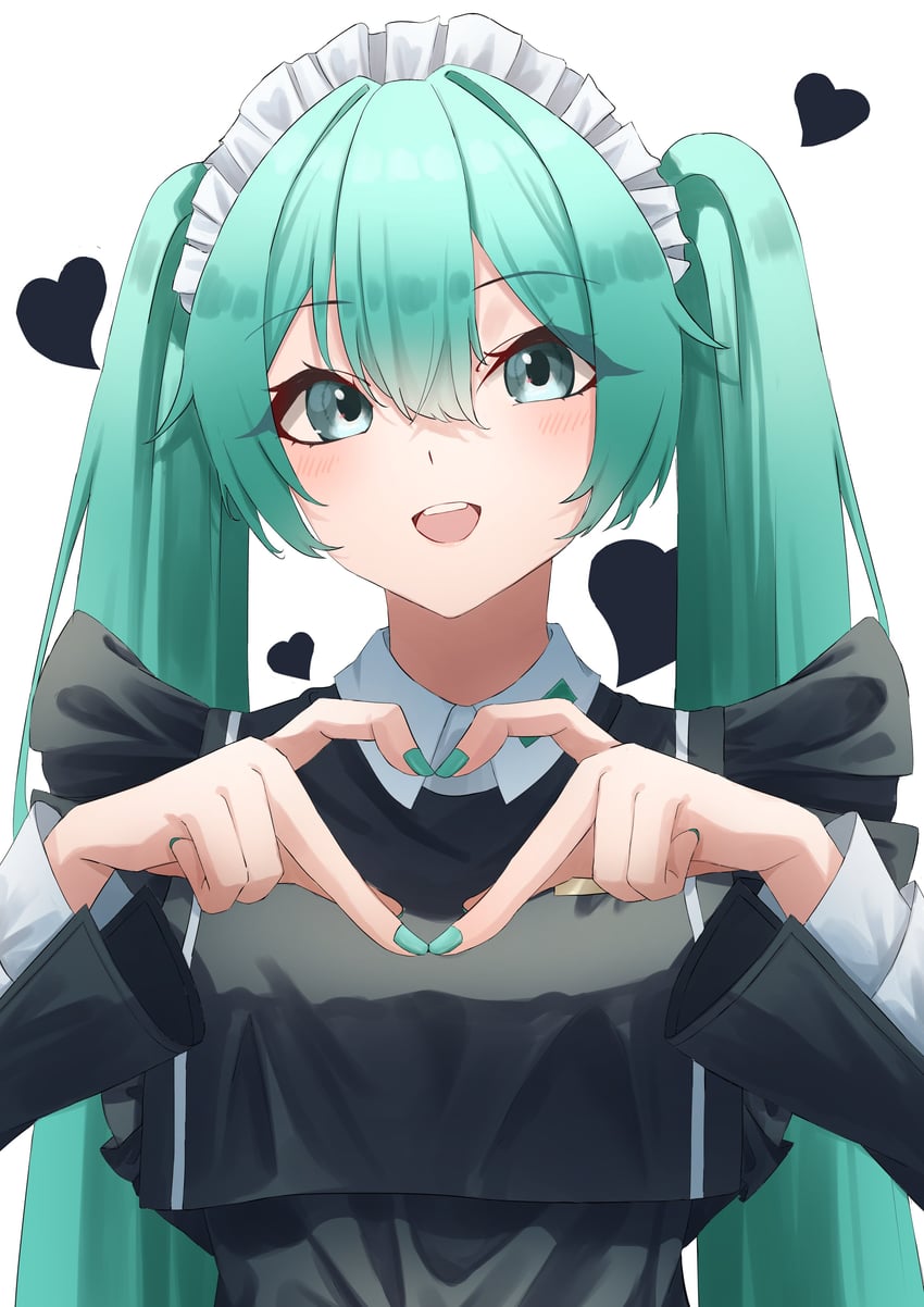 hatsune miku (vocaloid) drawn by amaama_(beccyonaika1)