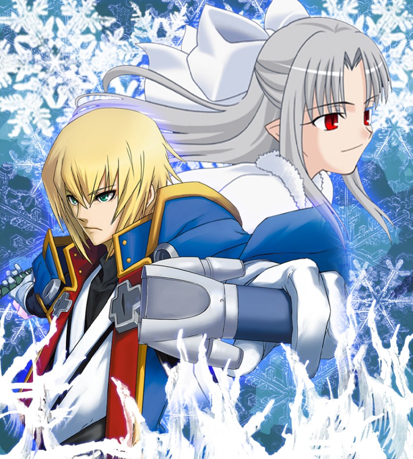 jin kisaragi and white len (tsukihime and 2 more)