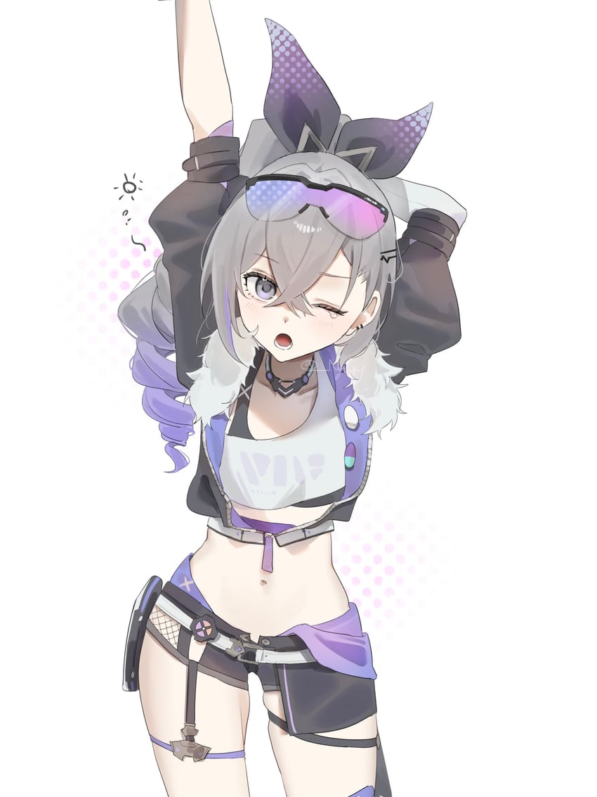 silver wolf (honkai and 1 more) drawn by 21syn_q_(gohan)