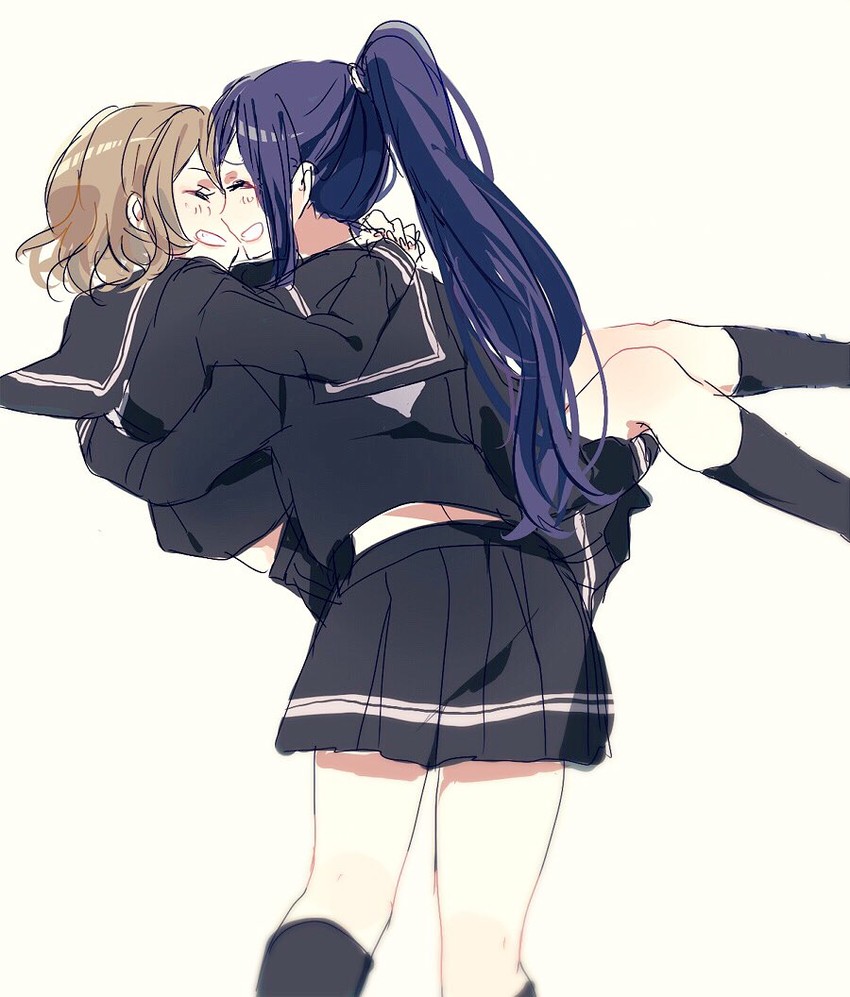 watanabe you and matsuura kanan (love live! and 1 more) drawn by mura_(sdksir)