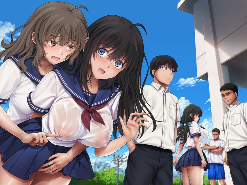 kitamura kaori, hayakawa nozomi, and sasaki ami (midareuchi) drawn by cyclone_(reizei)
