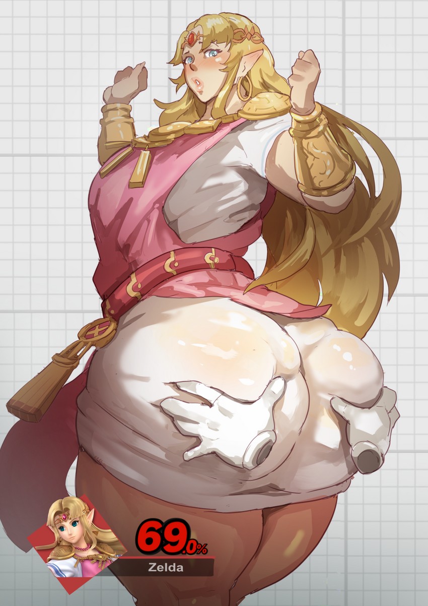 princess zelda, master hand, and crazy hand (the legend of zelda and 1 more) drawn by jujunaught