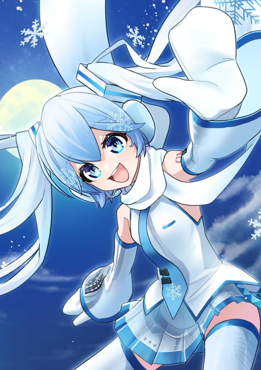hatsune miku and yuki miku (vocaloid) drawn by kinosuke_(pattaba)