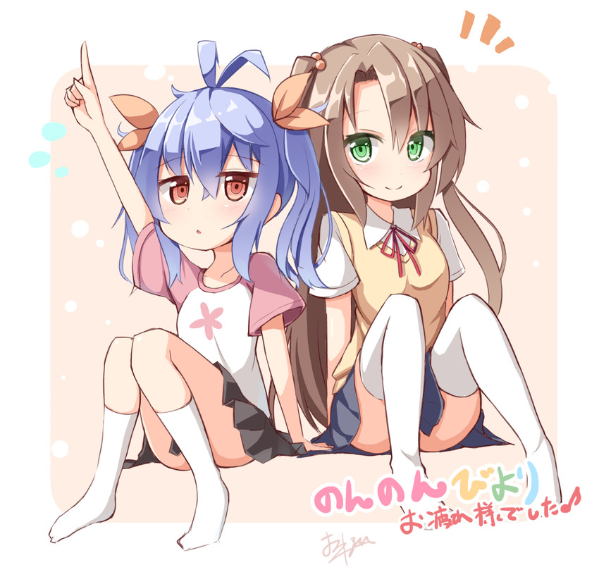 miyauchi renge and koshigaya komari (non non biyori) drawn by ominaeshi_(takenoko)
