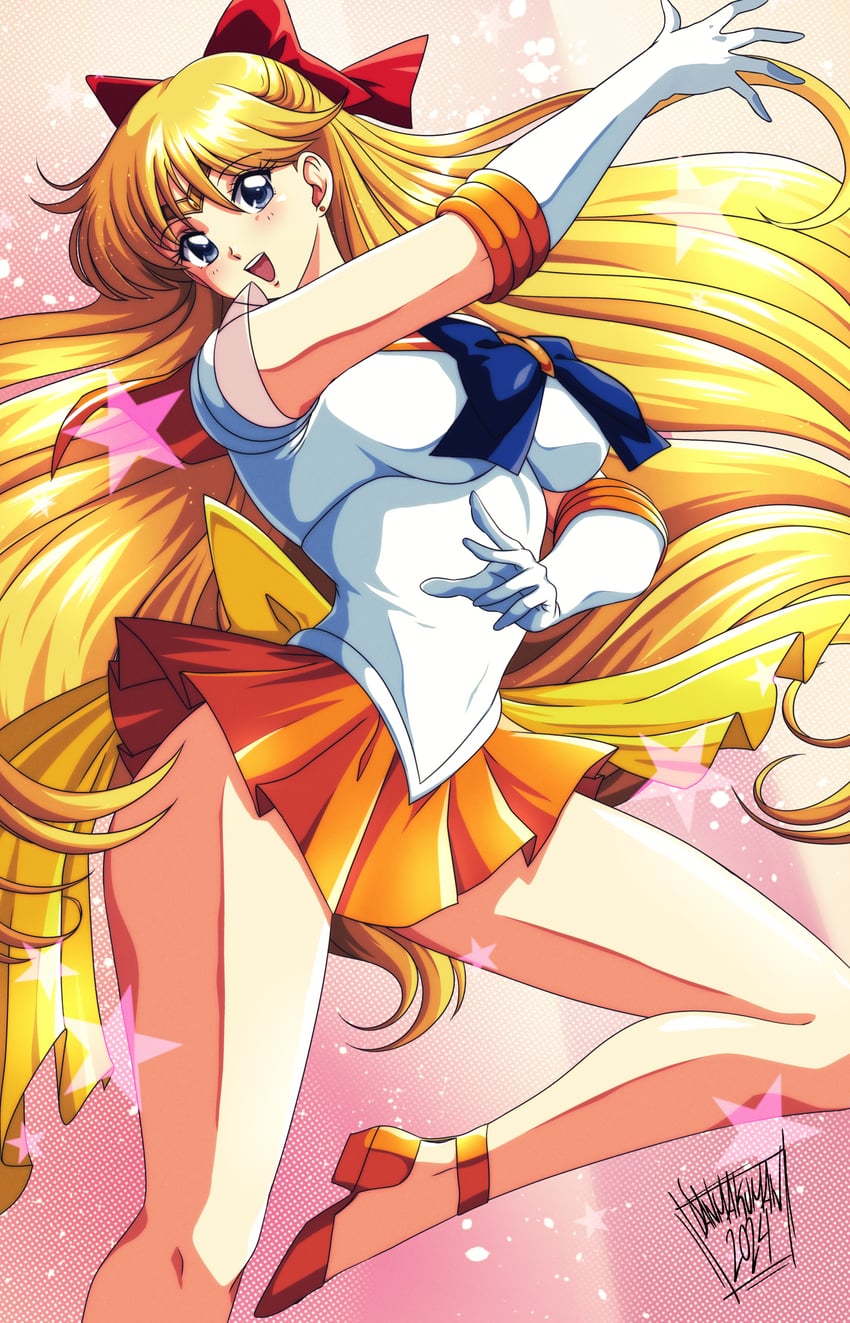 aino minako and sailor venus (bishoujo senshi sailor moon) drawn by danmakuman