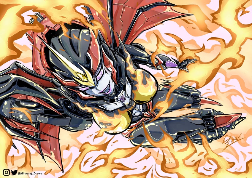 flamewar (transformers) drawn by minyung