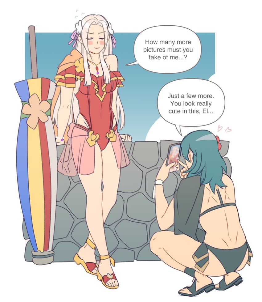 female byleth and edelgard von hresvelg (fire emblem and 2 more) drawn by radiostarkiller