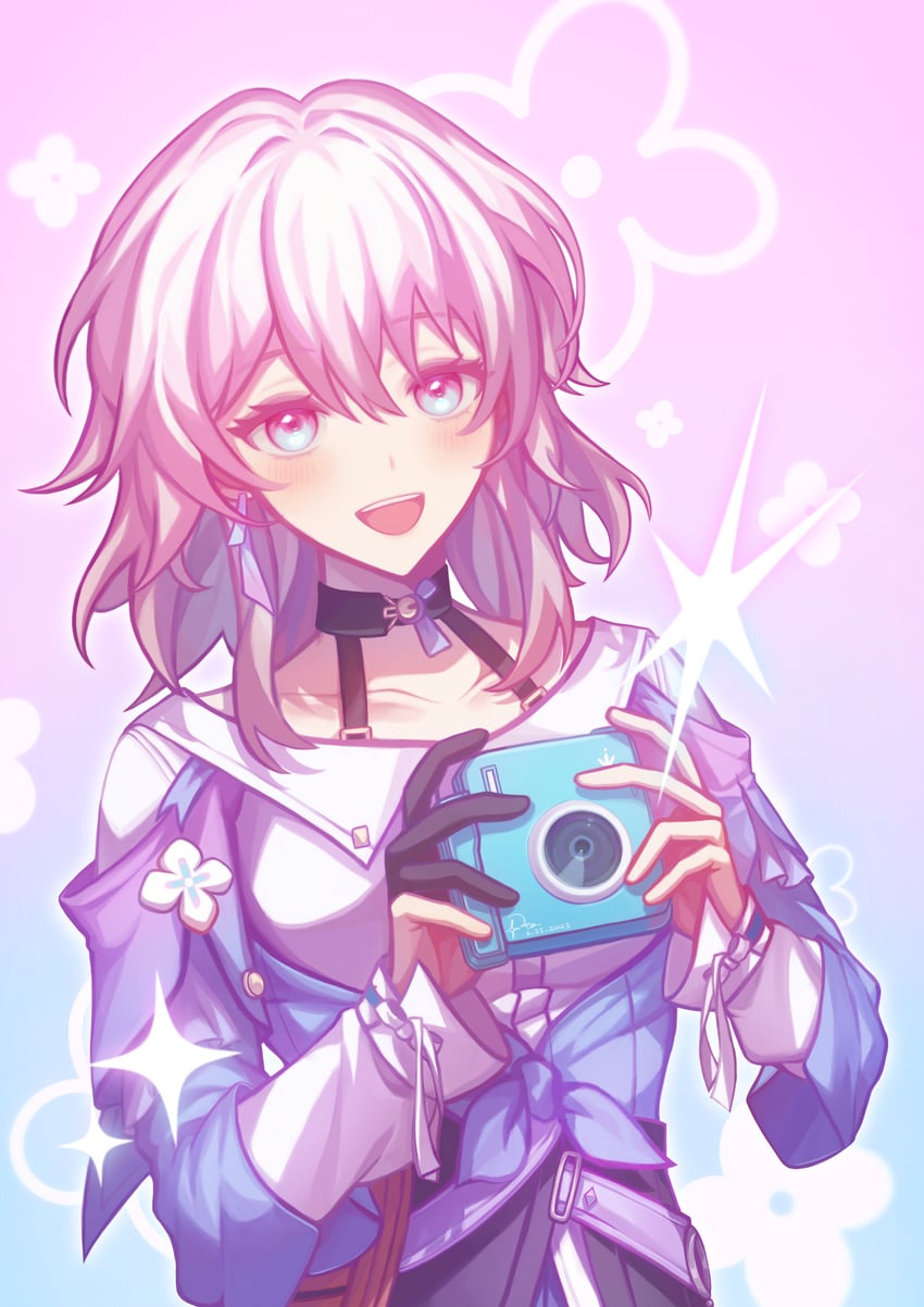 march 7th (honkai and 1 more) drawn by stellaris_d